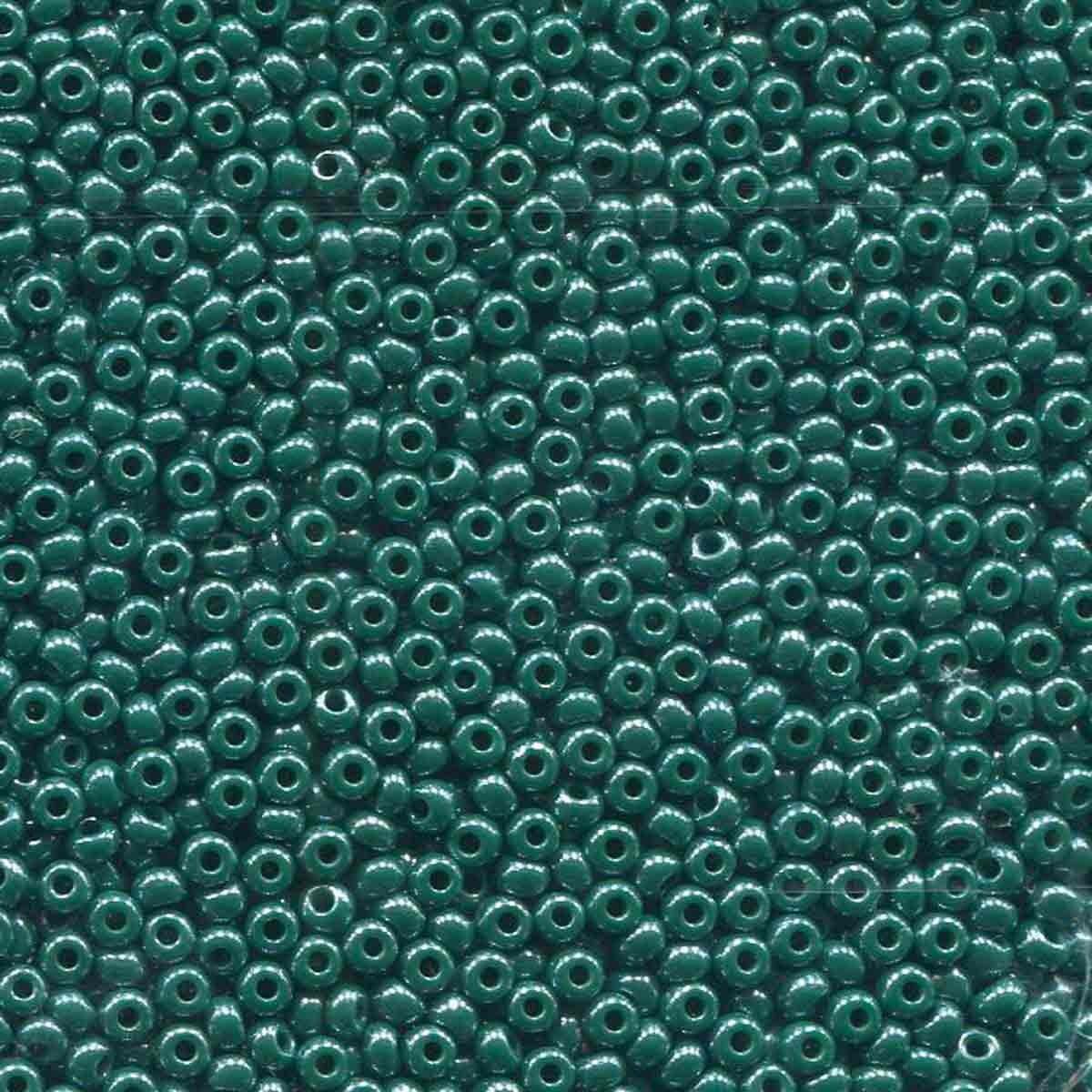 Preciosa rocailles SB11-58240 Dark Green Opaque Lustre 11/0 (2mm) - 10 gram