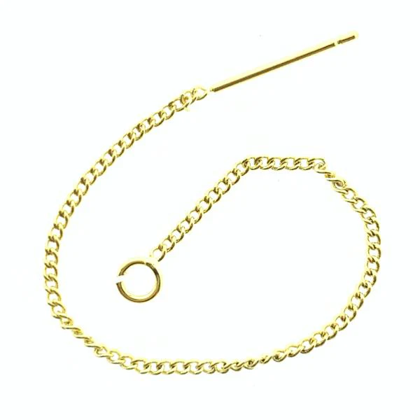Pull trough oorstekers Gold plated 80x1mm - 1 paar - Image 2