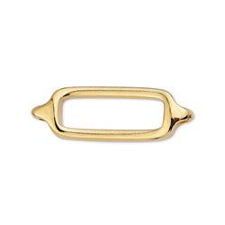 Rechthoekig WireFrame tussenzetsel 24K Goud DQ - 9x26mm