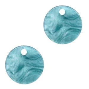 Resin hanger muntje Blue atoll 12mm