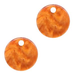 Resin hanger muntje Flame orange 12mm