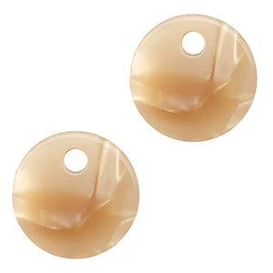 Resin hanger muntje Sand brown 12mm - per stuk