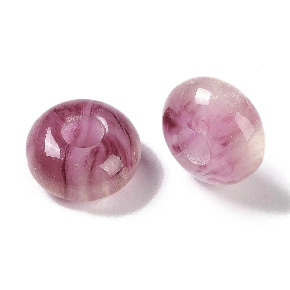 Resin kraal paars 13,5mm - per stuk - Image 2