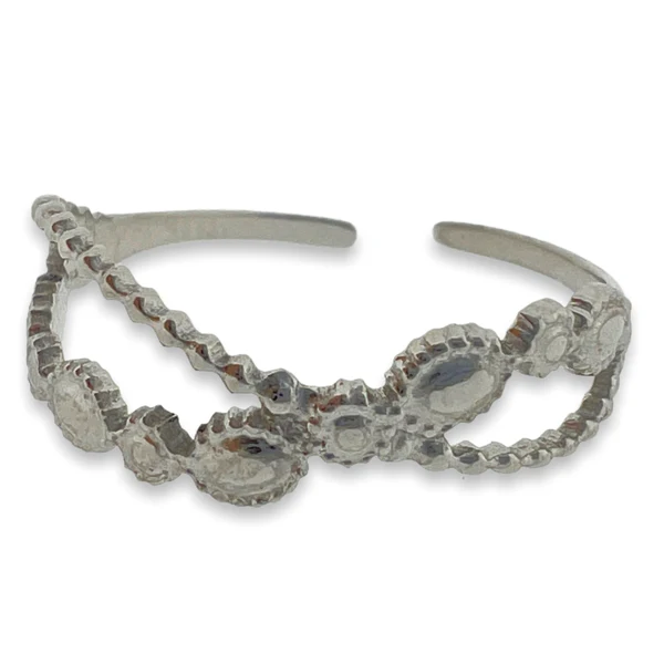 Ring horse eye zilver stainless steel