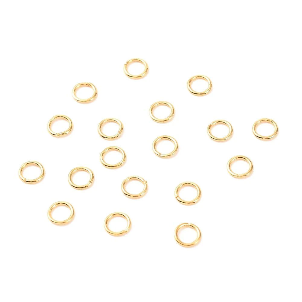 Ringetjes 18kr gold plated 5x0,7mm goud- 15 stuks