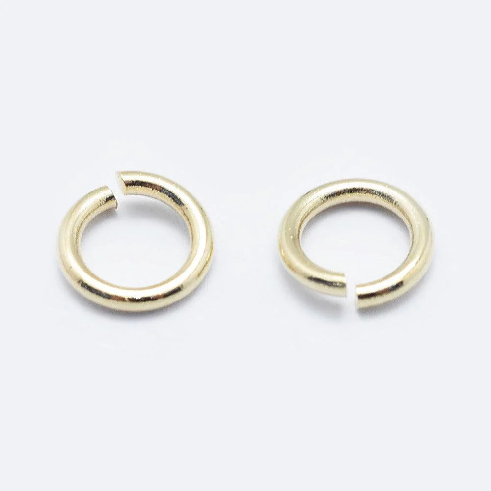 Ringetjes 18kr gold plated 5x0,8mm goud- 10 stuks - Image 2