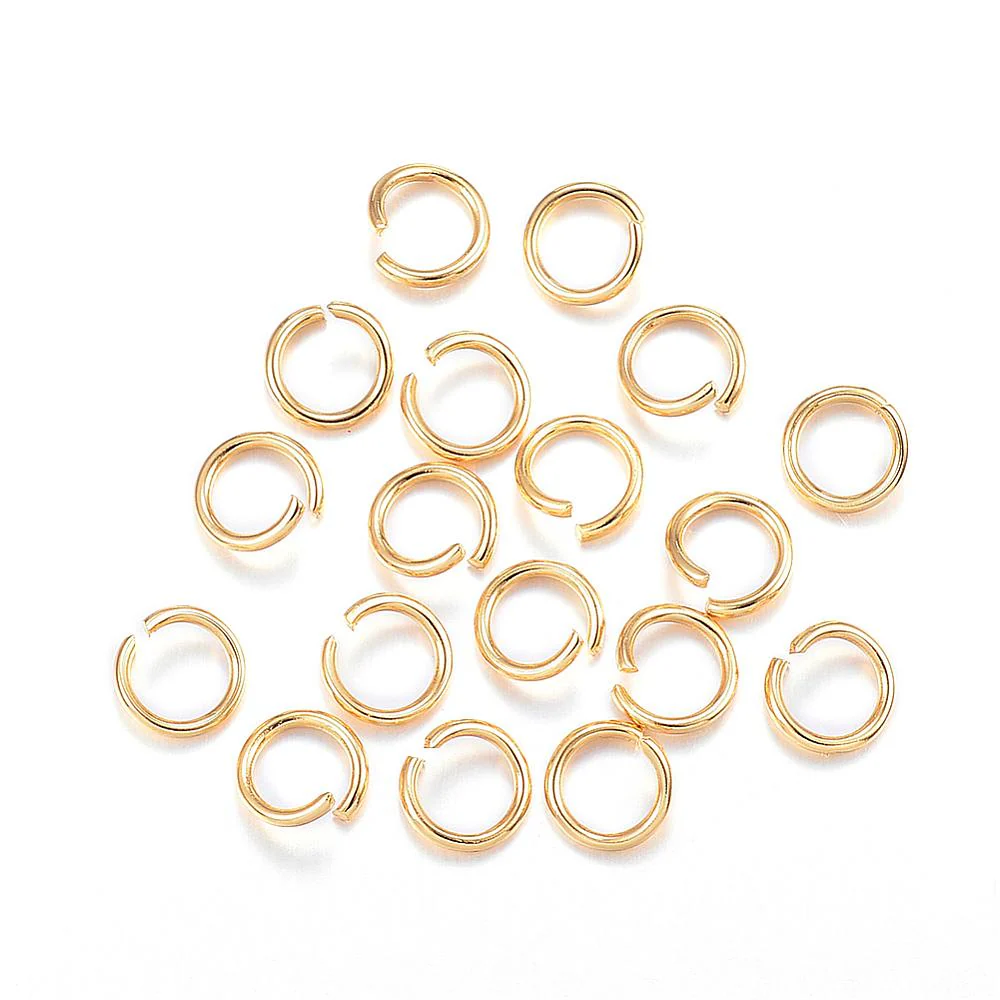 Ringetjes 24K Goud RVS 7x1mm - per 10 stuks