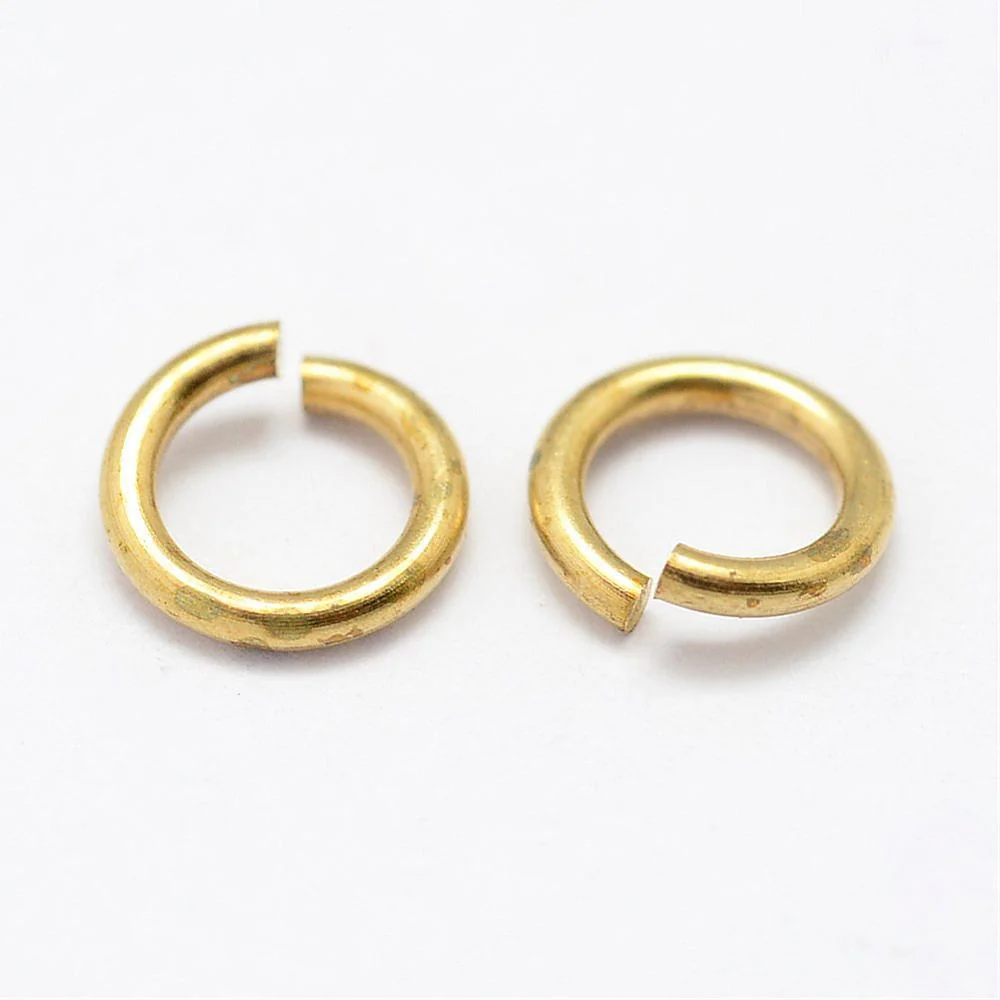Ringetjes Antiek goud messing 5x1mm - 35 stuks - Image 2