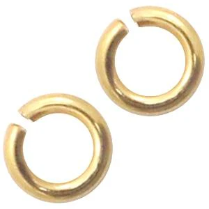 Ringetjes RVS 4x0.6mm goud- 40 stuks