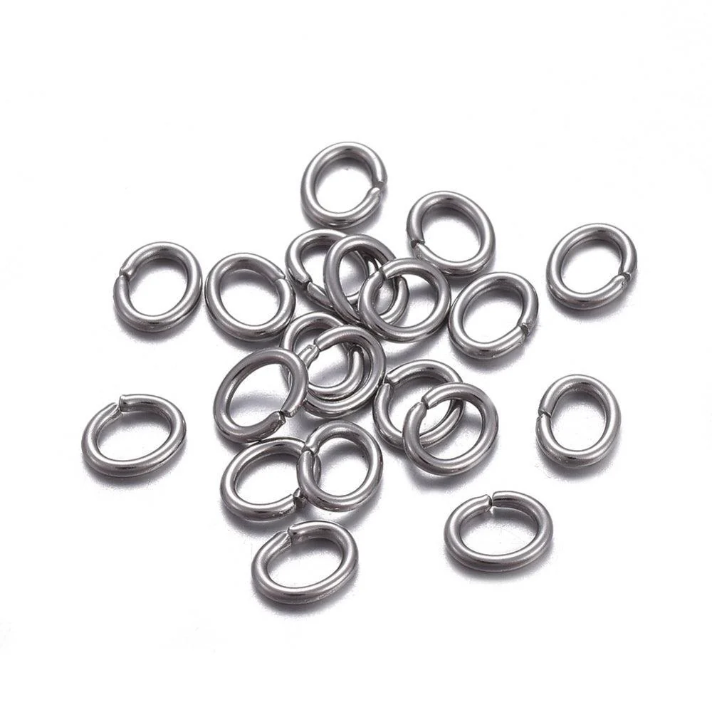 Ringetjes RVS zilver ovaal 5x4x0,8mm - per 20 stuks - Image 2