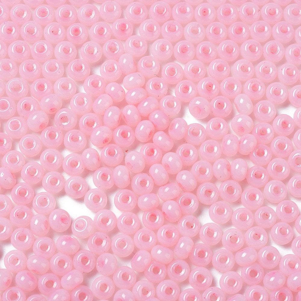 Rocailles DQ roze 5,5x3,5mm