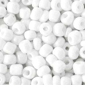 6/0 Rocailles - White AB 4mm