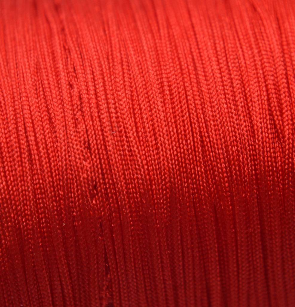 Nylon koord fel rood 0.8mm - vanaf 5 meter