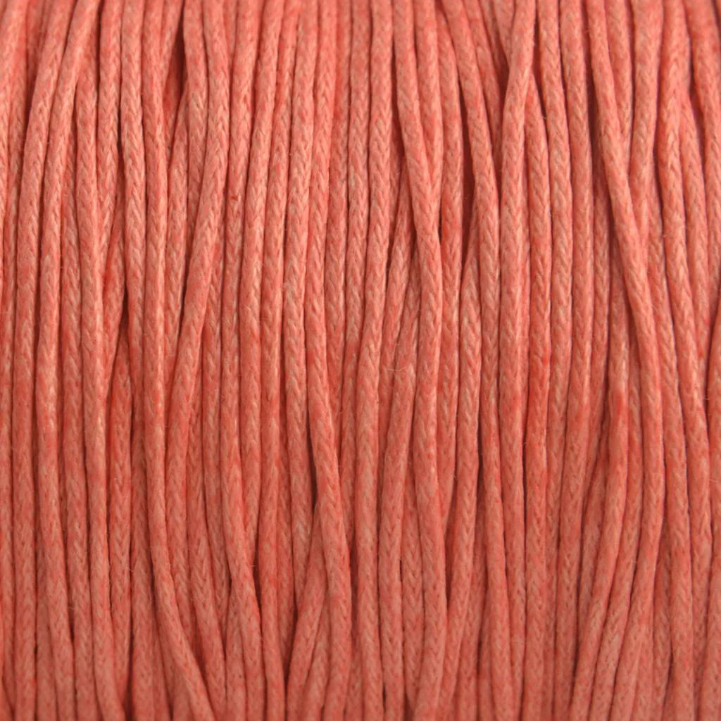 Waxkoord light coral 1mm - 6 meter