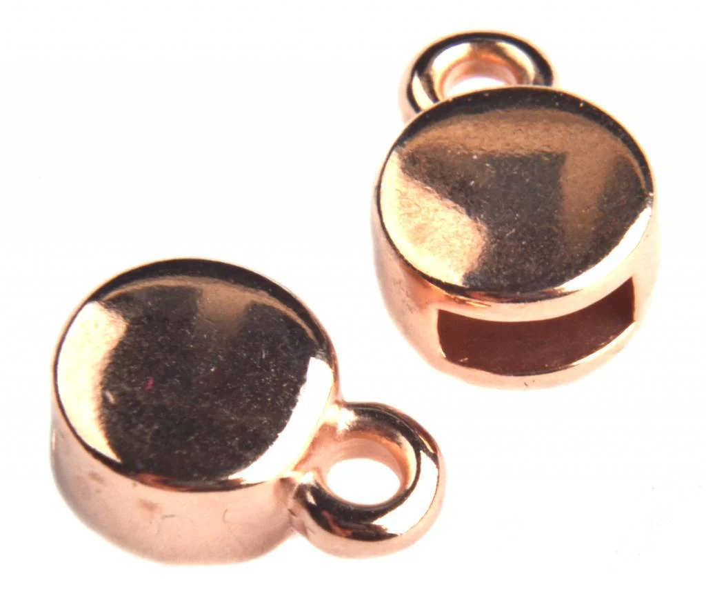 Eindkap rond Ø5x2mm Rosegoud DQ