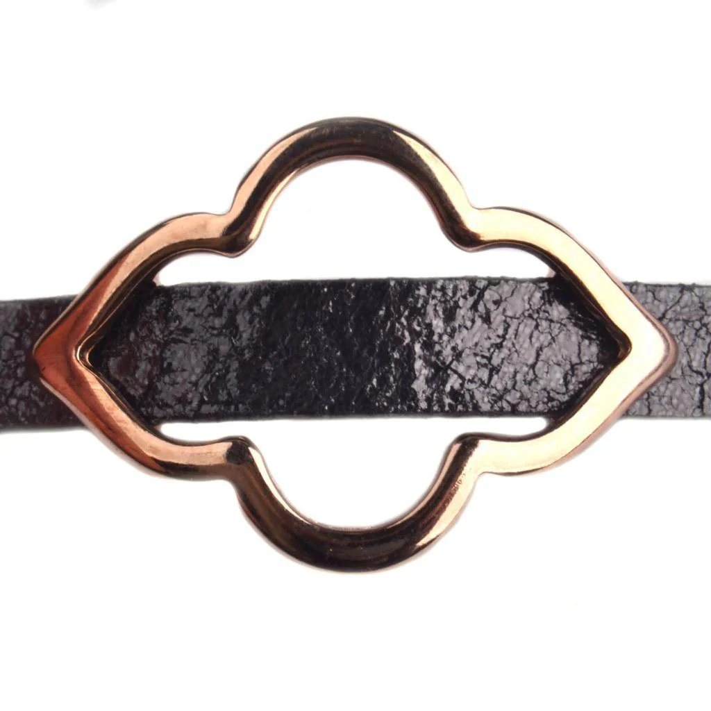 Leerschuiver boho Ø10x2mm Rosegoud DQ