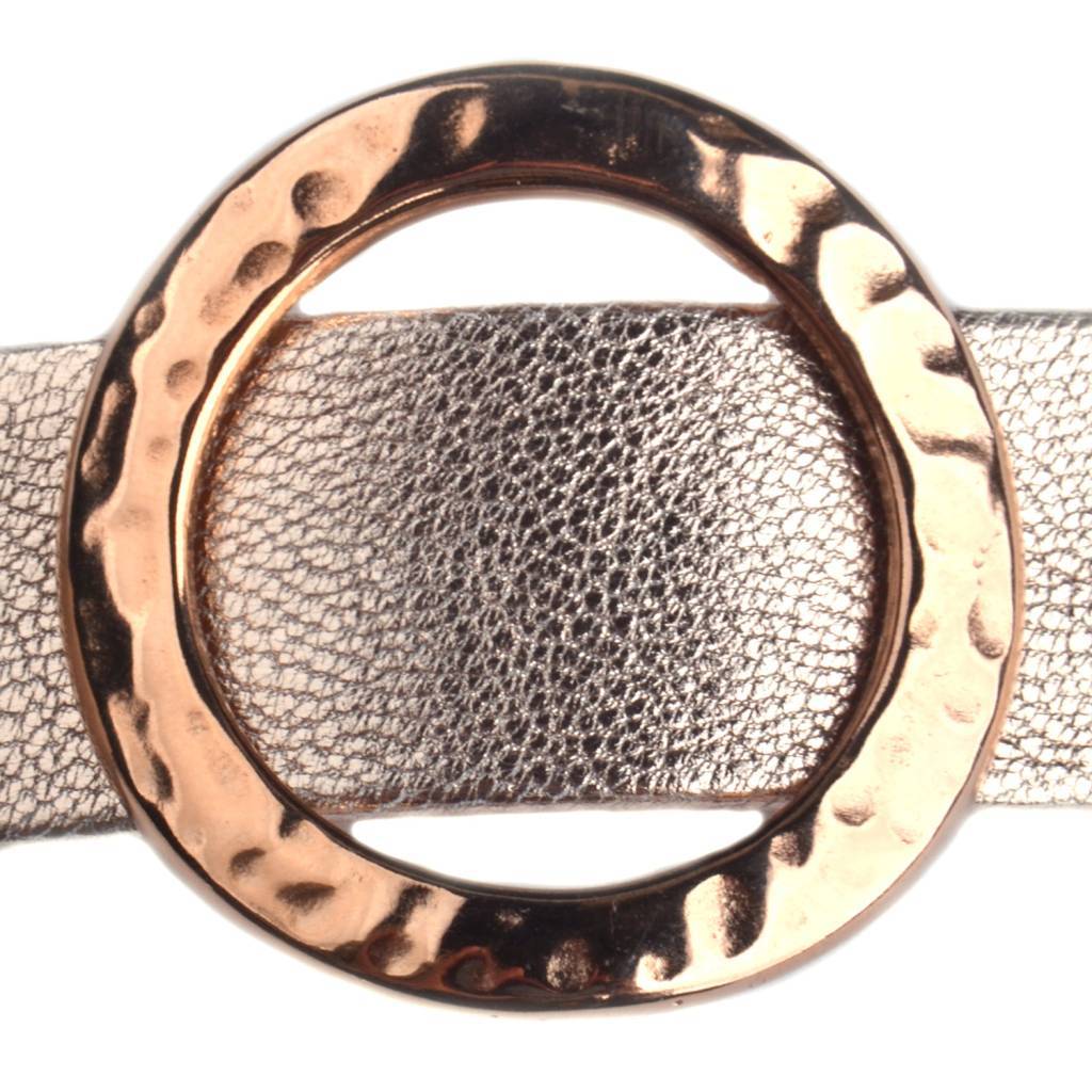 Leerschuiver cirkel L Ø20x2mm Rosegoud DQ
