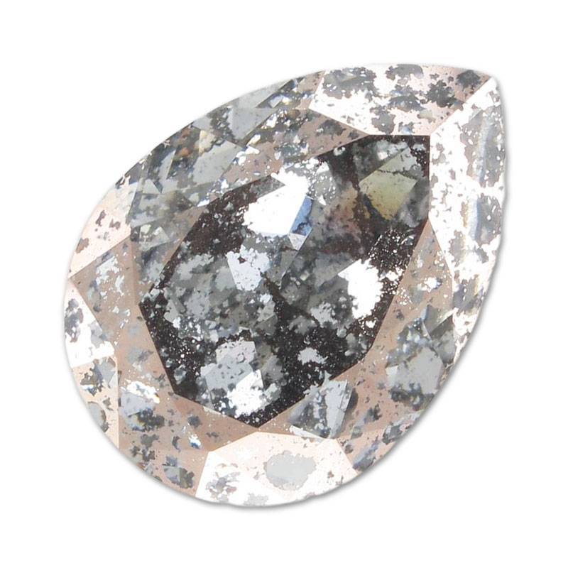 Swarovski druppel rosegold patina 14x10mm