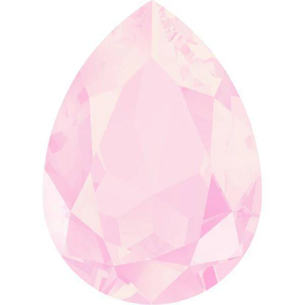 Swarovski druppel powder pink 14x10mm
