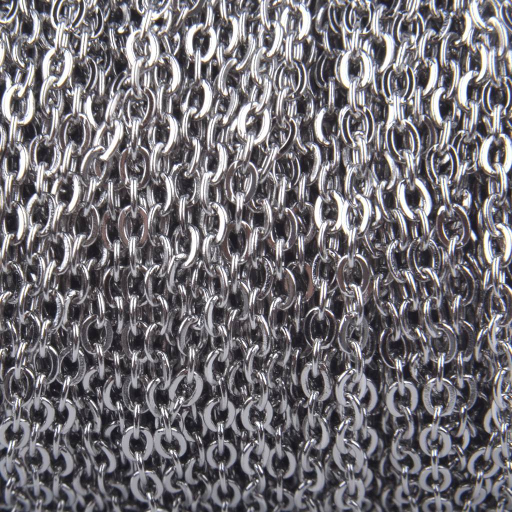 Schakelketting RVS ovaal schakel 2,5x2mm - prijs per 10cm - Image 2