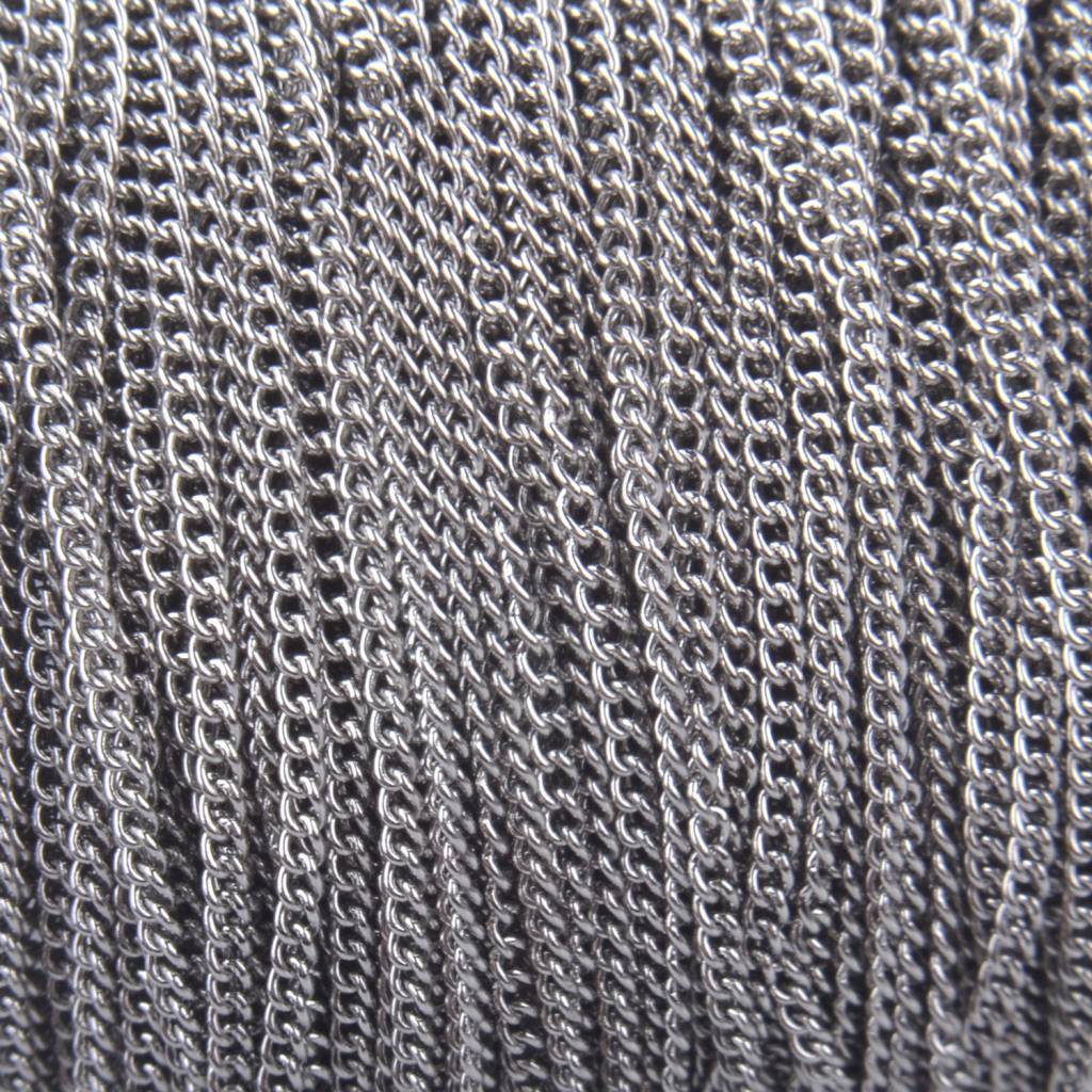 Schakelketting RVS platte schakel 1,8x1,2mm - prijs per 10cm - Image 2