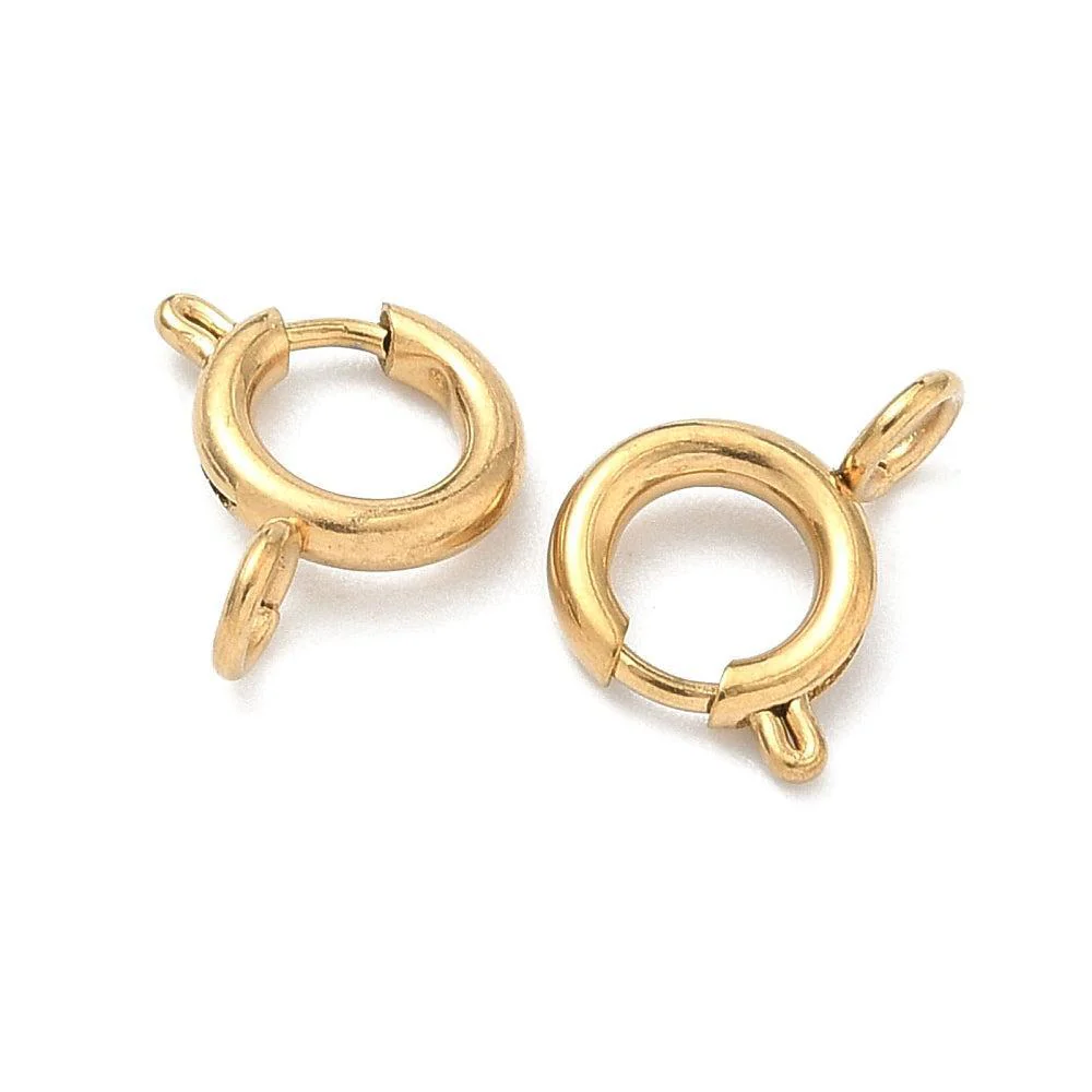 RVS Veersluiting Goud 18K 12x10x2mm - per stuk - Image 2