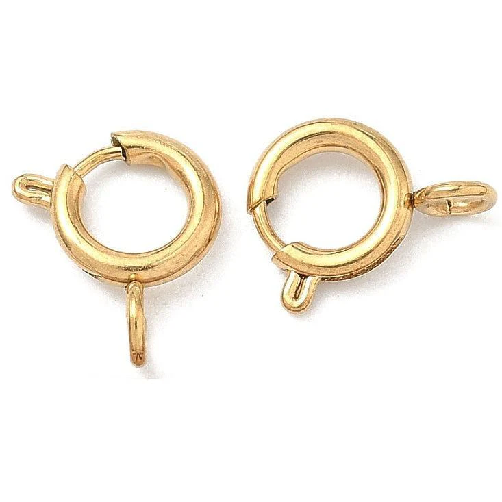 RVS Veersluiting Goud 18K 12x10x2mm - per stuk - Image 3