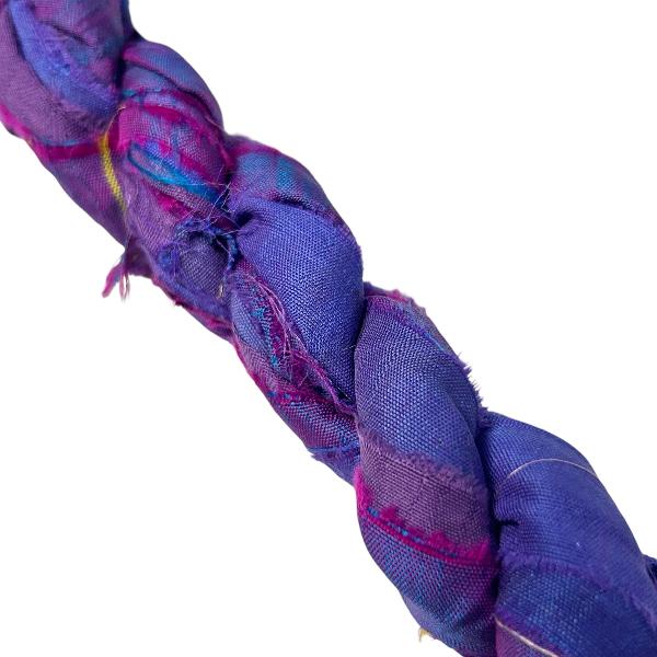 Sari lint plat Paars-roze - per meter