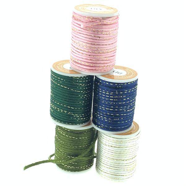 Satijn koord 1,5mm klosje Rood Goud - 3,6 meter - Image 2
