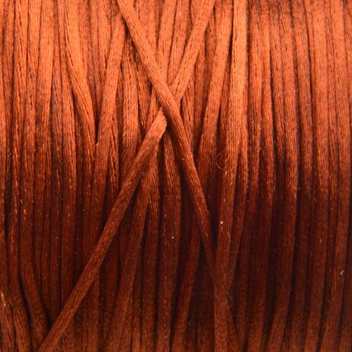 Satijn koord 1mm Koper bruin - 4 meter