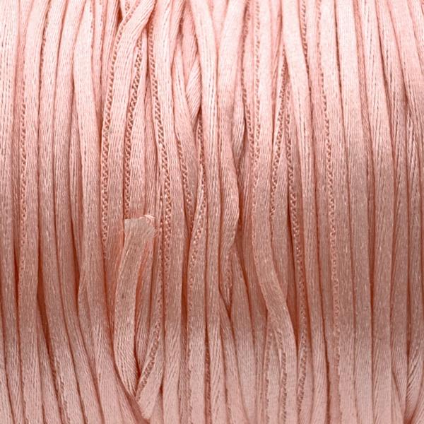 Satijn koord 1mm Light Coral - 4 meter