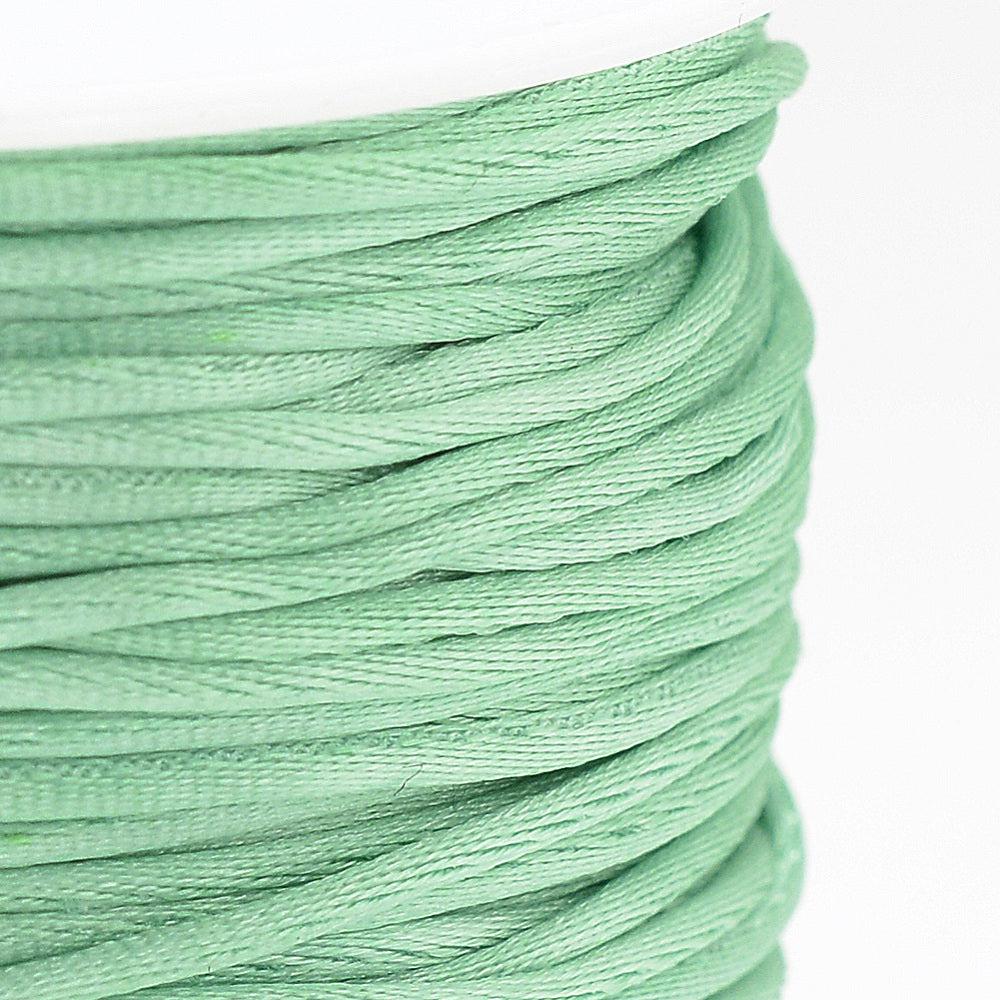 Satijn koord 1mm mint groen - 4 meter - Image 2