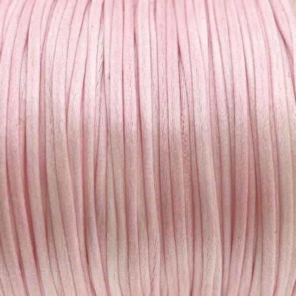 Satijn koord 1mm Pearl pink - 4 meter