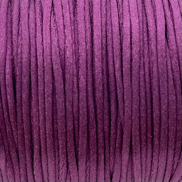 Satijn koord 1mm Purple - 4 meter