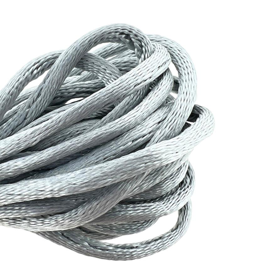 Satijn koord 2,5mm grijs - 3 meter