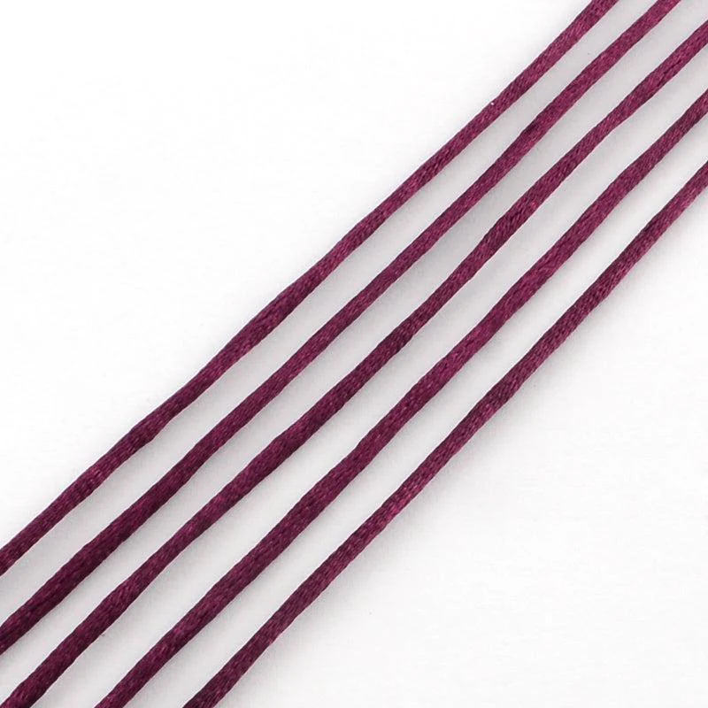 Satijn koord 2mm Bordeaux - 3 meter - Image 2