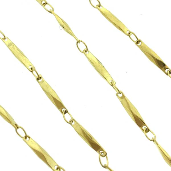 Schakel ketting RVS goud 2mm - prijs per 10cm