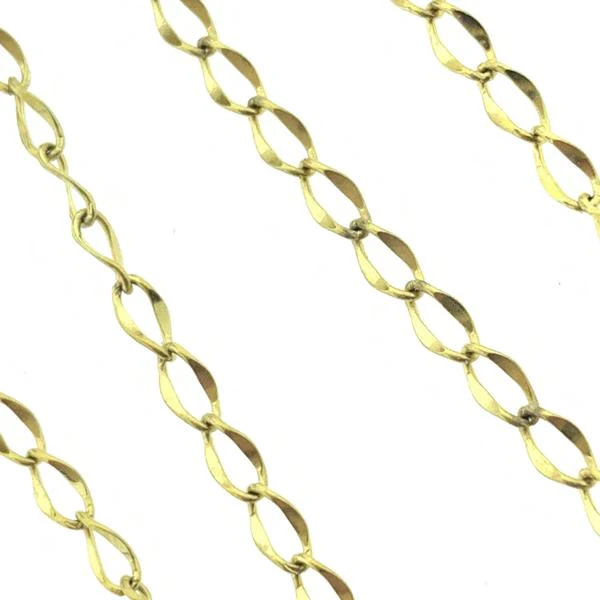 Schakel ketting RVS goud 2x4mm - prijs per 10cm