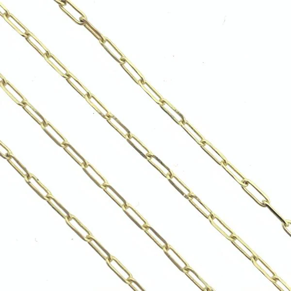 Schakelketting gold plated klein 6x2mm - prijs per 10cm