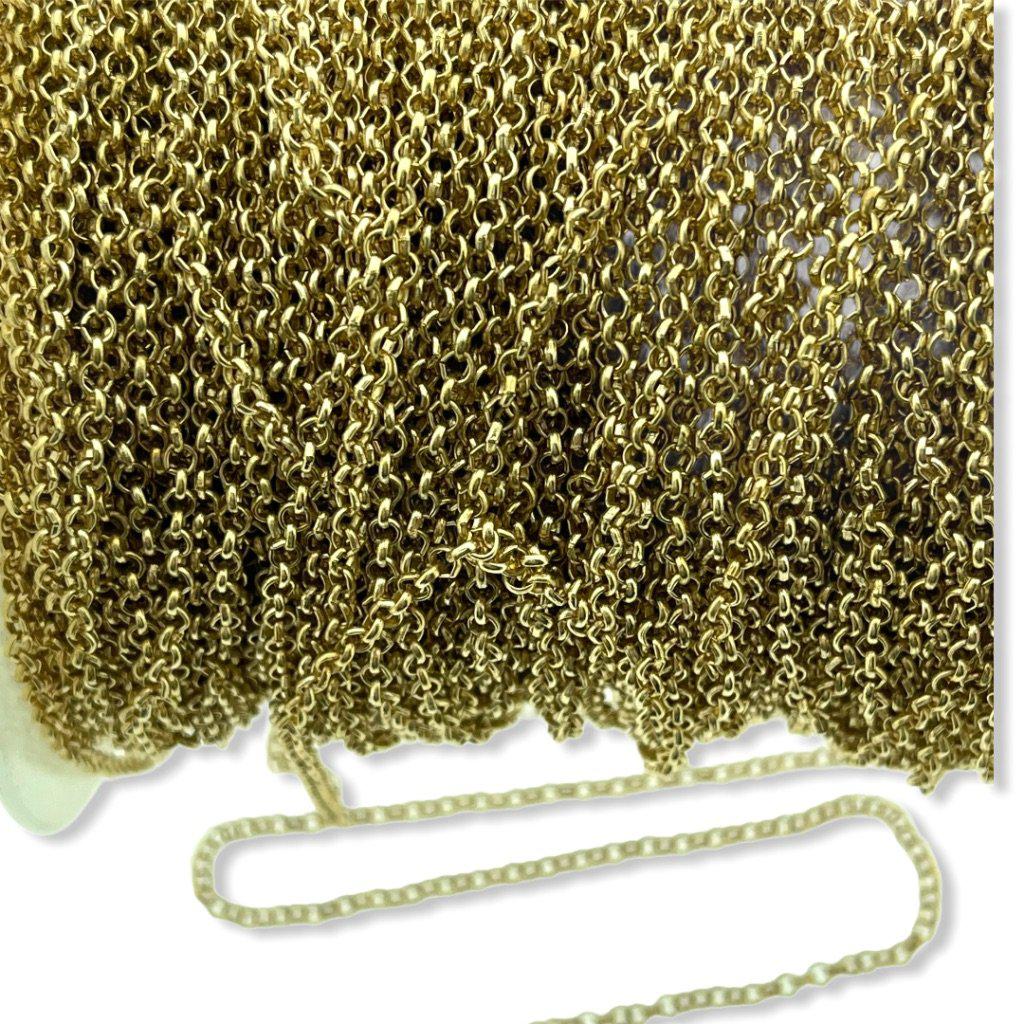 Jasseron goud 2mm - prijs per meter - Image 2