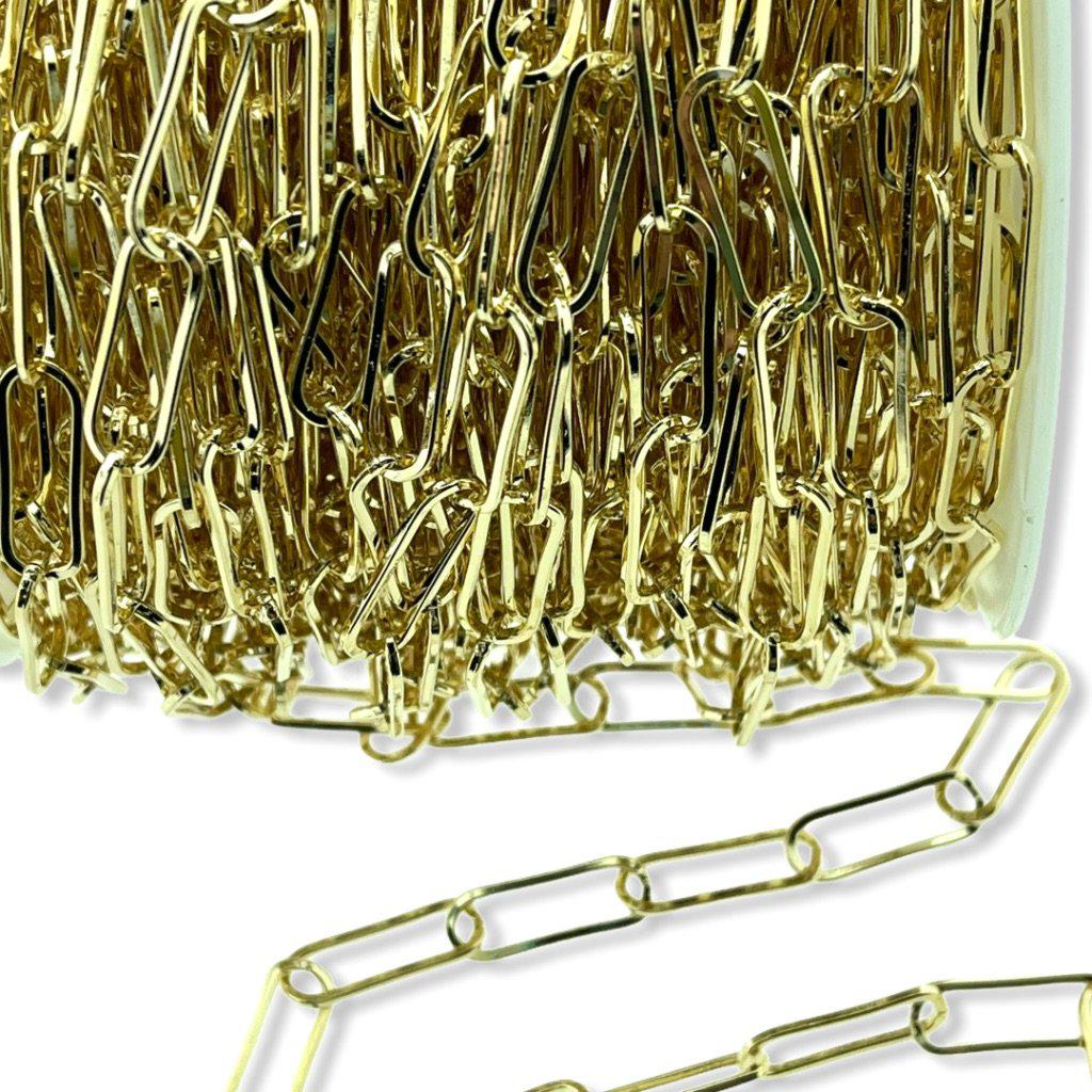 Schakelketting ovaal goud 15x6mm - prijs per 50cm - Image 2
