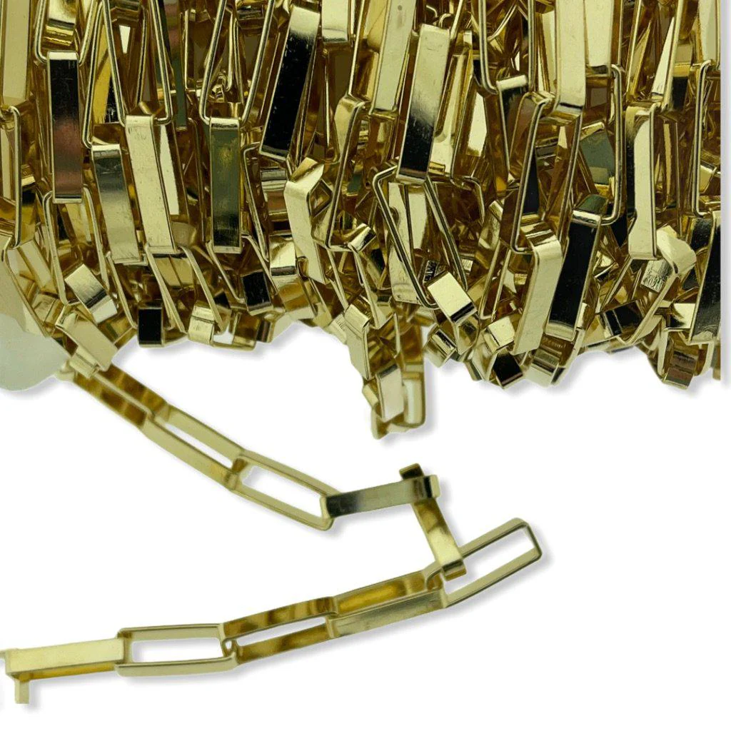 Schakelketting rechthoek goud 17x7mm - prijs per 50cm - Image 2