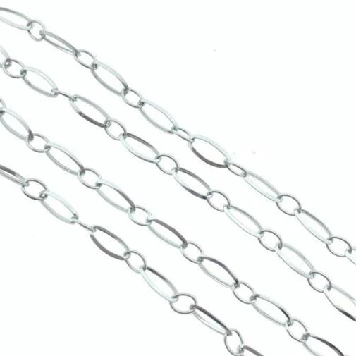 Schakelketting RVS ovaal 5x4mm - prijs per 10cm
