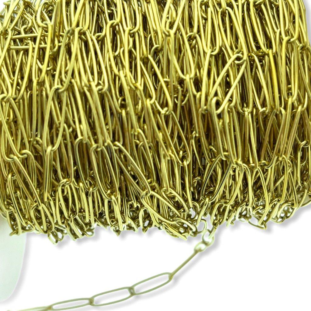 Schakelketting Premium RVS ovaal goud 10x2,5mm - prijs per 10cm - Image 2