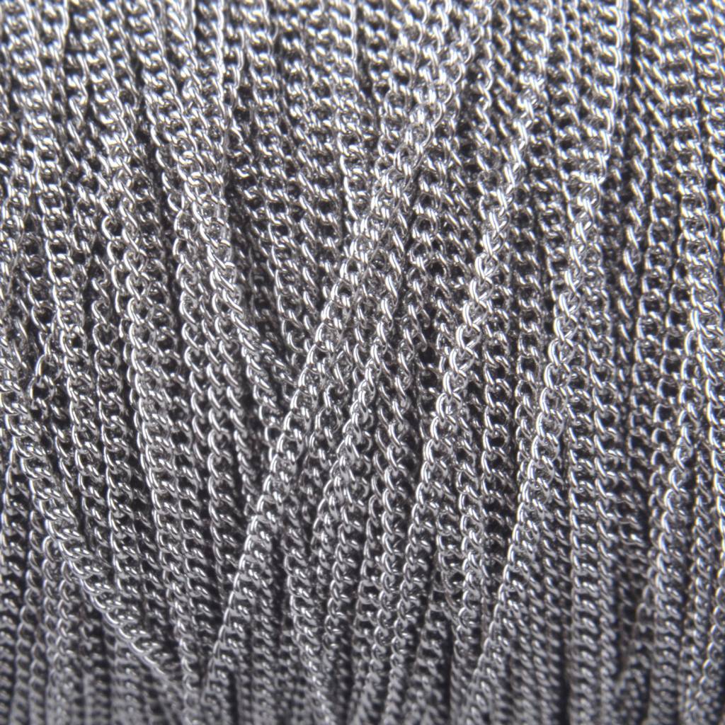 Schakelketting RVS platte schakel 1,6x1,1mm - prijs per 10cm - Image 2