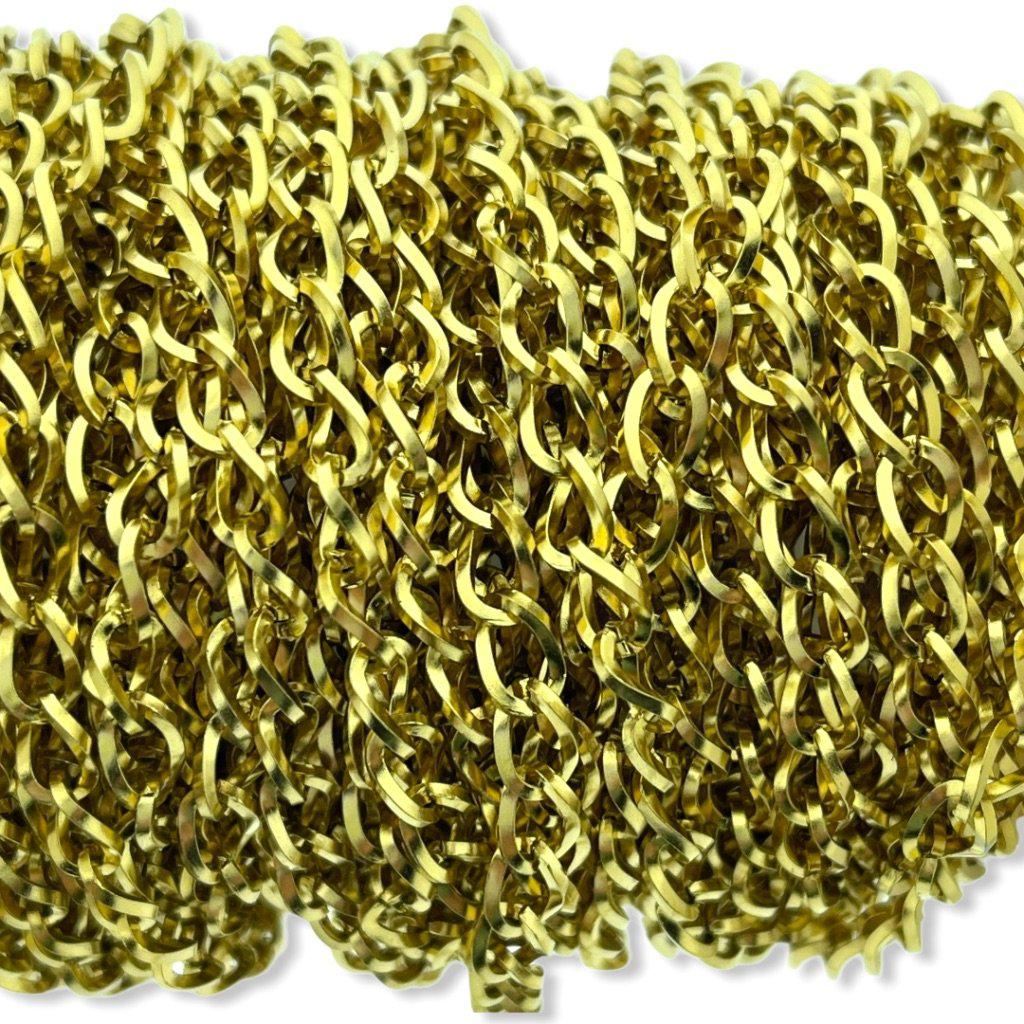 Schakelketting Premium RVS twisted chain goud 6x4mm - prijs per 10cm - Image 2