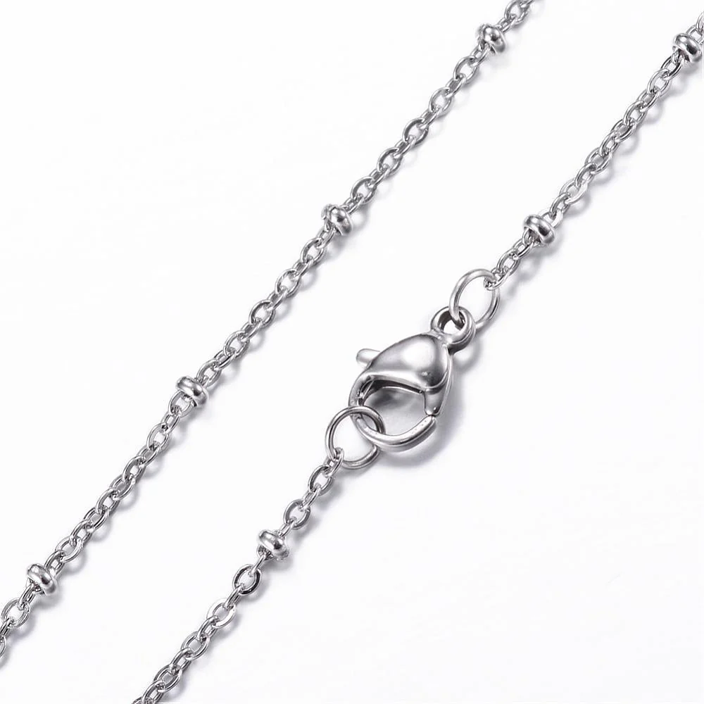 Schakelketting 1.5mm Stainless Steel bolletjes zilver ±45cm - Image 2