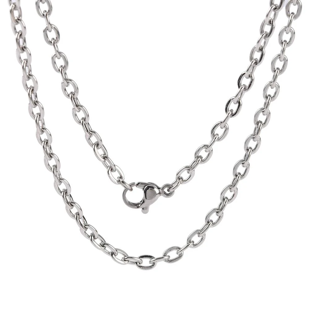 Schakelketting 3mm Stainless Steel cable zilver ±60cm - Image 2