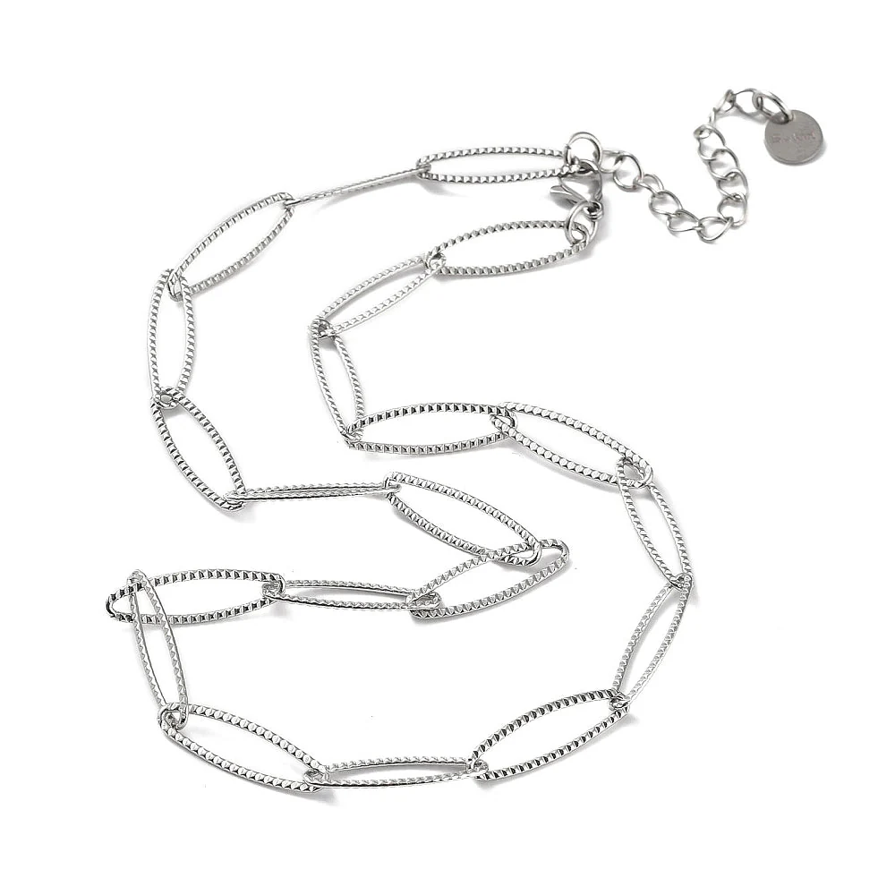 Schakelketting Stainless Steel horse eye 40-45cm