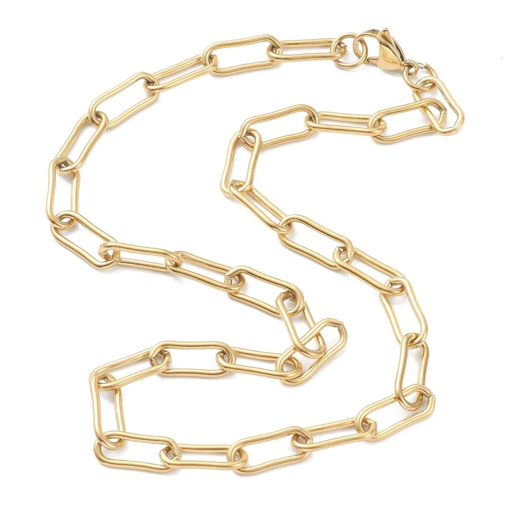 Schakelketting Stainless Steel paperclip 45cm - per stuk - Image 4